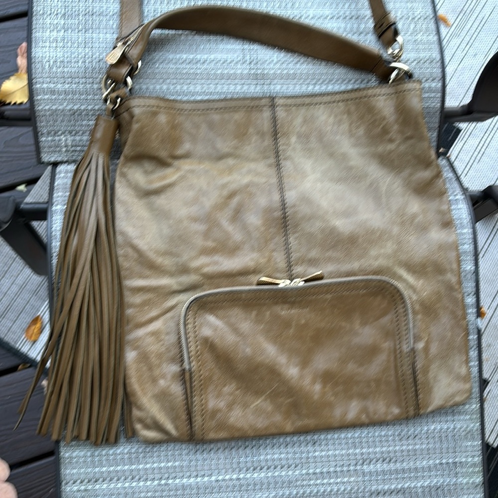 GIVENCHY BROWN LEATHER TASSEL BOHO BAG-VINTAGE! - Picture 2 of 11